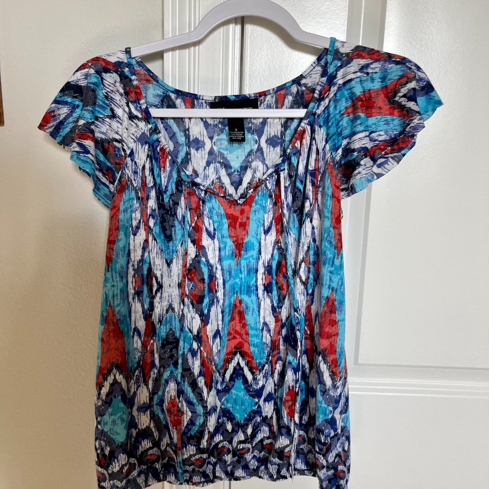 INC International Concepts Short Sleeve Top Size S
